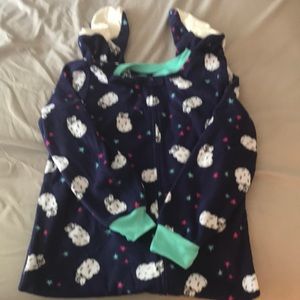 💖Navy blue footed pajama